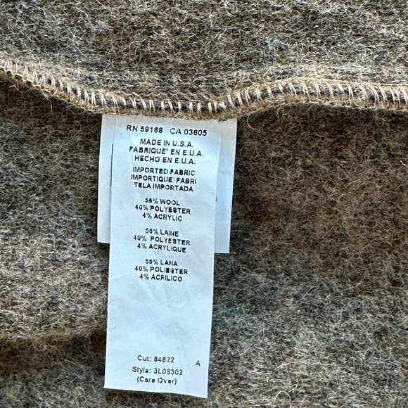 Karen Kane brushed wool blend shirt jacket. - Picture 4 of 8